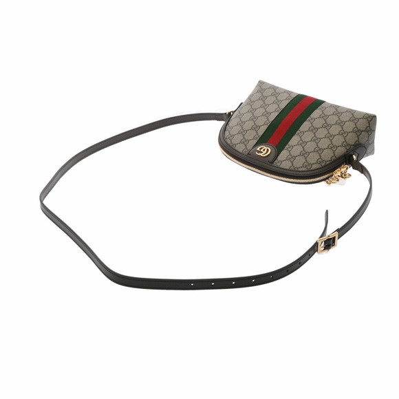 Gucci Ophidia Shoulder Bag Beige Ebony GG Supreme Canvas - Picture 3 of 9